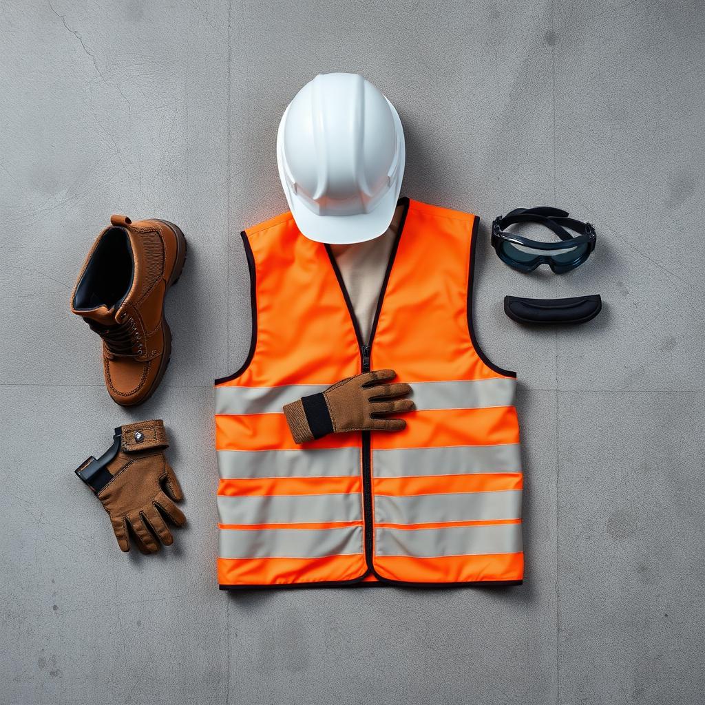 Site Safety PPE Kit — Helmet, Vest, Boots